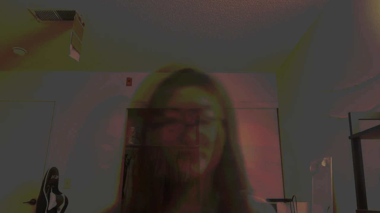 Portrait test showing movement layered over time